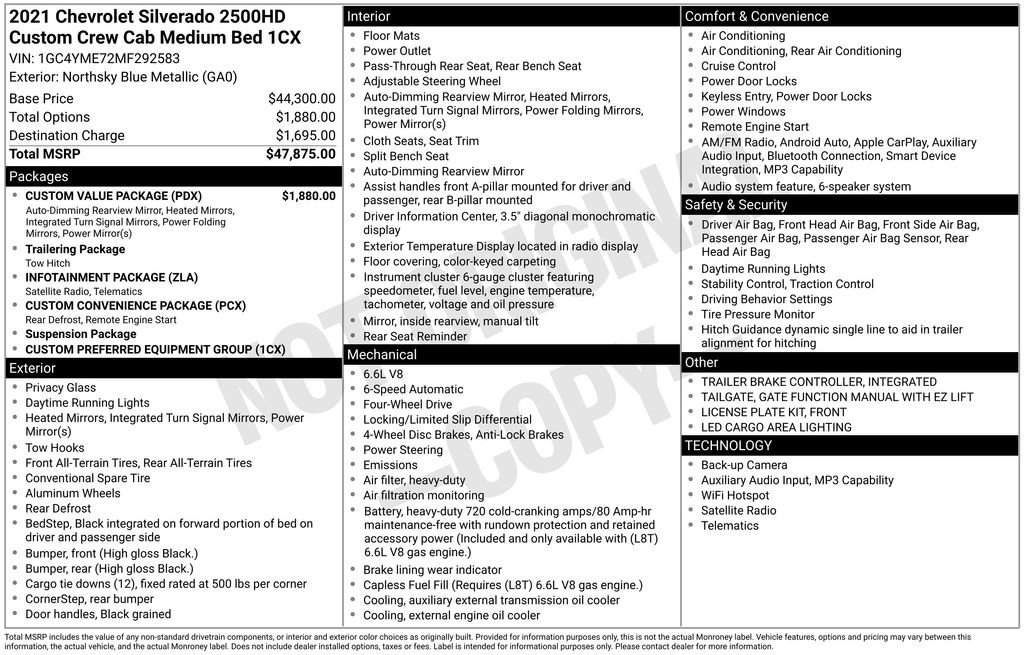 chevrolet silverado 2500hd 2021 1GC4YME72MF292583 image chevrolet silverado 2500hd 2021 1GC4YME72MF292583 image